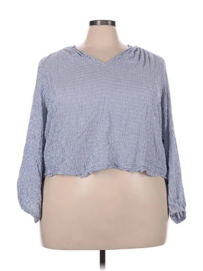 Pre-owned Old Navy 3/4 Sleeve Blouse In Blue