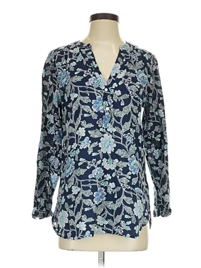 Pre-owned Old Navy 3/4 Sleeve Blouse In Blue