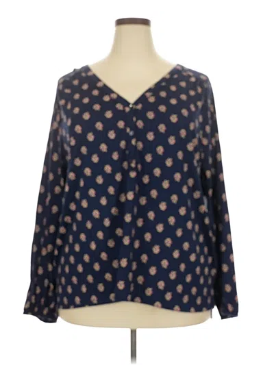 Pre-owned Old Navy 3/4 Sleeve Blouse In Blue
