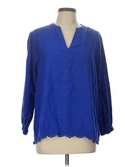 Pre-owned Old Navy 3/4 Sleeve Blouse In Blue