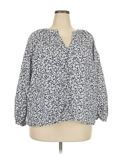 Pre-owned Old Navy 3/4 Sleeve Blouse In Blue