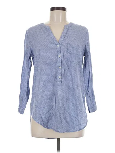 Pre-owned Old Navy 3/4 Sleeve Blouse In Blue