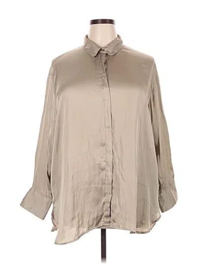 Pre-owned Old Navy 3/4 Sleeve Blouse In Brown