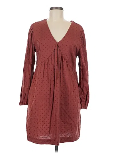 Pre-owned Old Navy 3/4 Sleeve Blouse In Burgundy