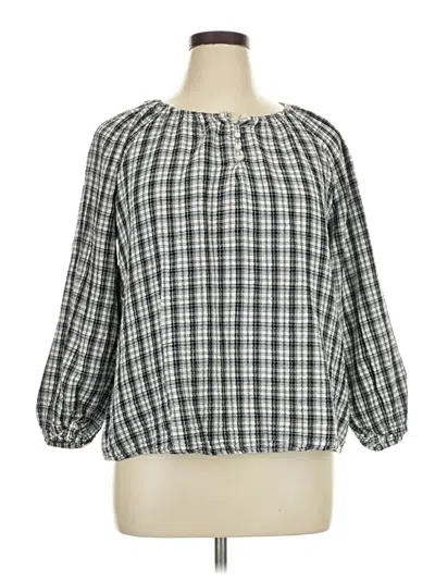 Pre-owned Old Navy 3/4 Sleeve Blouse In Gray