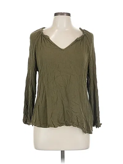 Pre-owned Old Navy 3/4 Sleeve Blouse In Green