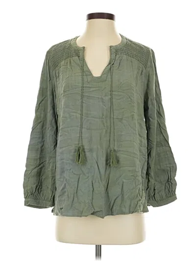 Pre-owned Old Navy 3/4 Sleeve Blouse In Green