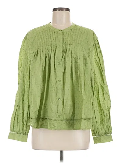 Pre-owned Old Navy 3/4 Sleeve Blouse In Green