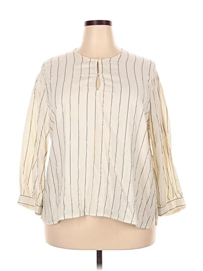 Pre-owned Old Navy 3/4 Sleeve Blouse In Ivory