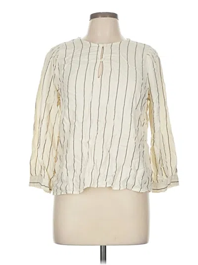 Pre-owned Old Navy 3/4 Sleeve Blouse In Ivory