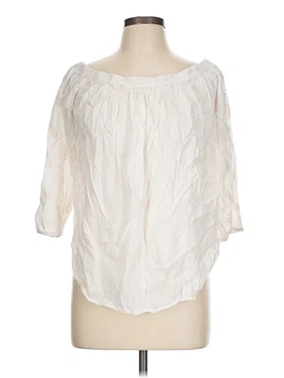 Pre-owned Old Navy 3/4 Sleeve Blouse In Ivory