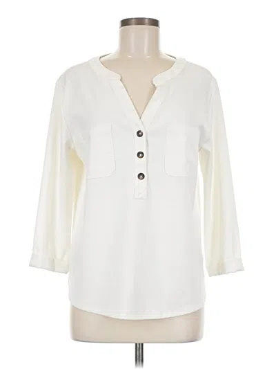 Pre-owned Old Navy 3/4 Sleeve Blouse In Ivory