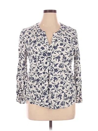 Pre-owned Old Navy 3/4 Sleeve Blouse In Ivory