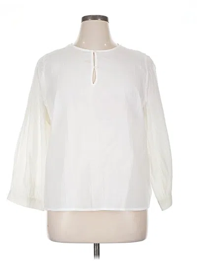 Pre-owned Old Navy 3/4 Sleeve Blouse In Ivory