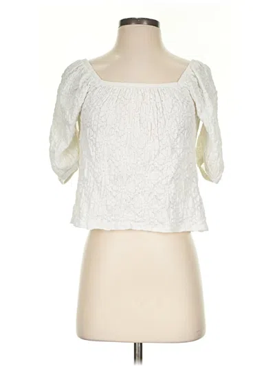 Pre-owned Old Navy 3/4 Sleeve Blouse In Ivory