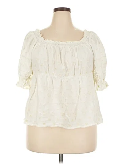 Pre-owned Old Navy 3/4 Sleeve Blouse In Ivory