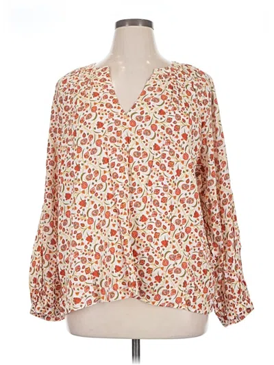 Pre-owned Old Navy 3/4 Sleeve Blouse In Ivory