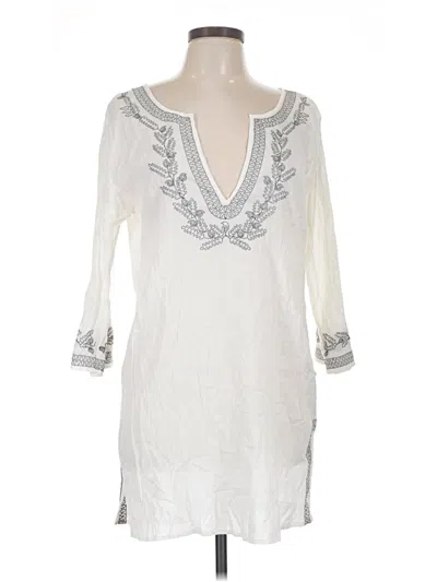 Pre-owned Old Navy 3/4 Sleeve Blouse In Ivory