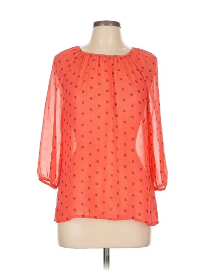 Pre-owned Old Navy 3/4 Sleeve Blouse In Orange