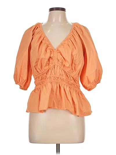 Pre-owned Old Navy 3/4 Sleeve Blouse In Orange