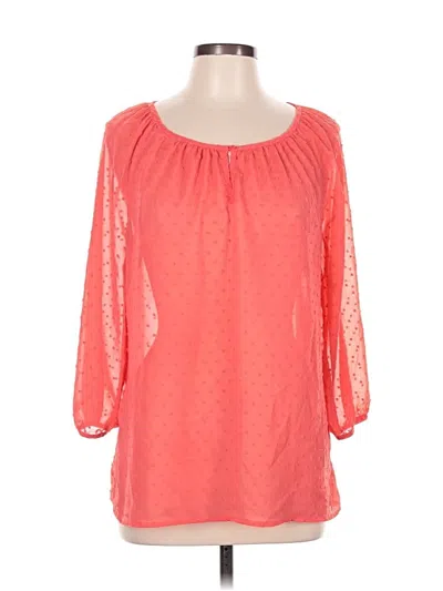 Pre-owned Old Navy 3/4 Sleeve Blouse In Orange