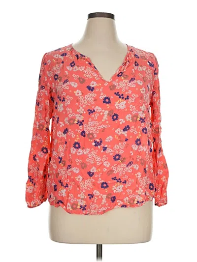 Pre-owned Old Navy 3/4 Sleeve Blouse In Orange