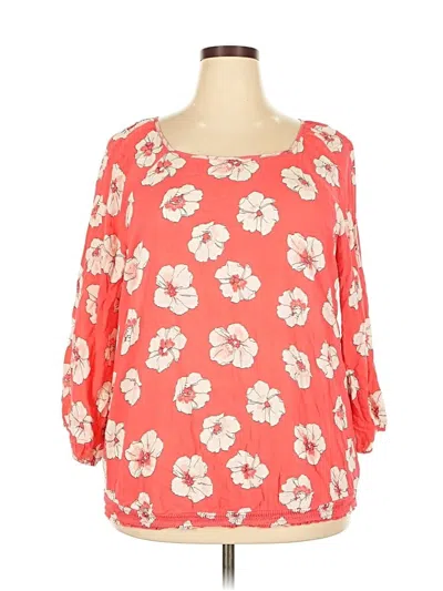 Pre-owned Old Navy 3/4 Sleeve Blouse In Pink