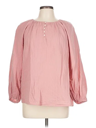 Pre-owned Old Navy 3/4 Sleeve Blouse In Pink