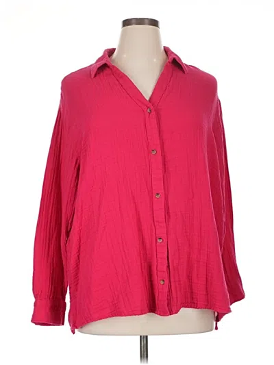 Pre-owned Old Navy 3/4 Sleeve Blouse In Pink