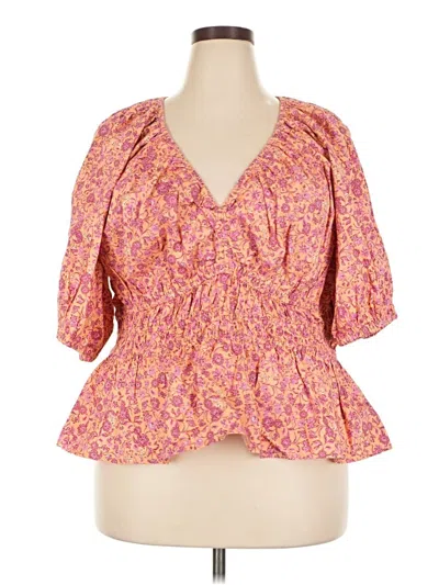 Pre-owned Old Navy 3/4 Sleeve Blouse In Pink
