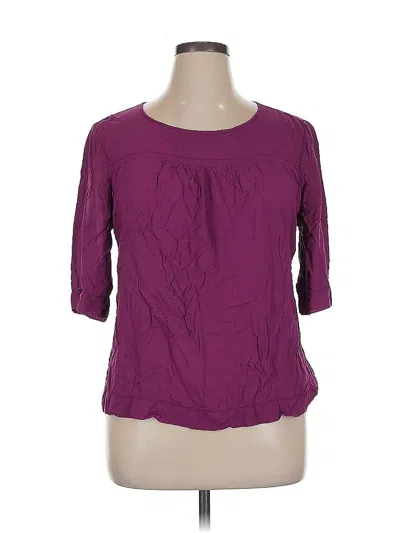 Pre-owned Old Navy 3/4 Sleeve Blouse In Purple