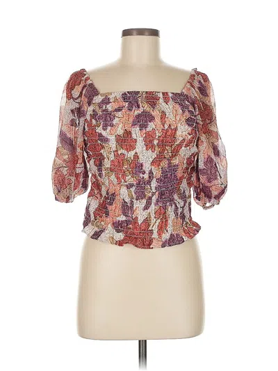 Pre-owned Old Navy 3/4 Sleeve Blouse In Purple