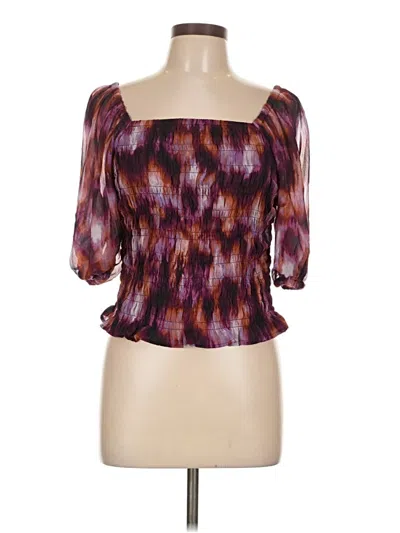 Pre-owned Old Navy 3/4 Sleeve Blouse In Purple