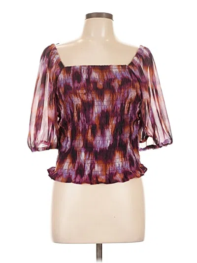 Pre-owned Old Navy 3/4 Sleeve Blouse In Purple