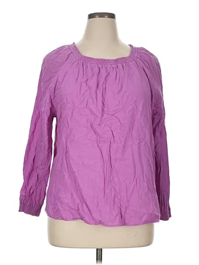 Pre-owned Old Navy 3/4 Sleeve Blouse In Purple