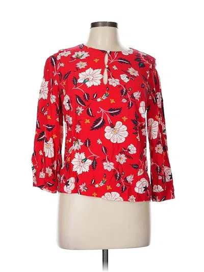 Pre-owned Old Navy 3/4 Sleeve Blouse In Red