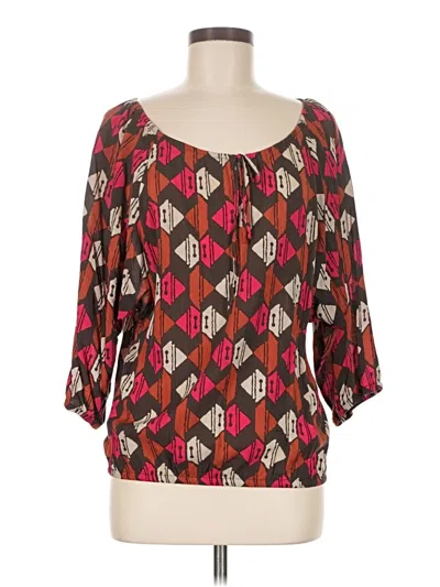 Pre-owned Old Navy 3/4 Sleeve Blouse In Red