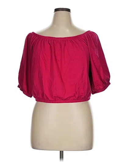 Pre-owned Old Navy 3/4 Sleeve Blouse In Red