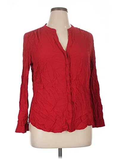 Pre-owned Old Navy 3/4 Sleeve Blouse In Red