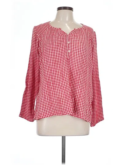 Pre-owned Old Navy 3/4 Sleeve Blouse In Red