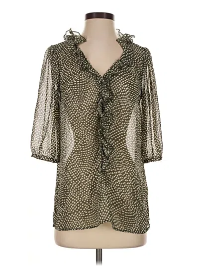 Pre-owned Old Navy 3/4 Sleeve Blouse In Silver