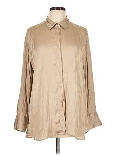 Pre-owned Old Navy 3/4 Sleeve Blouse In Tan