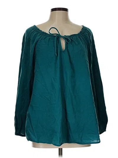 Pre-owned Old Navy 3/4 Sleeve Blouse In Teal