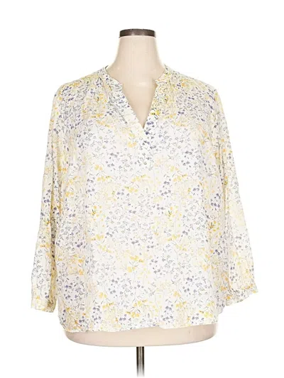 Pre-owned Old Navy 3/4 Sleeve Blouse In White