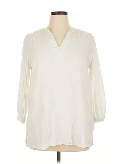 Pre-owned Old Navy 3/4 Sleeve Blouse In White