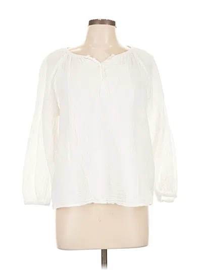 Pre-owned Old Navy 3/4 Sleeve Blouse In White
