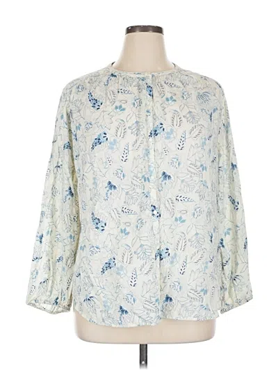 Pre-owned Old Navy 3/4 Sleeve Blouse In White