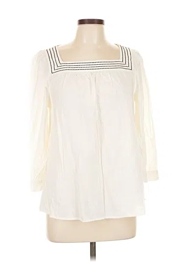 Pre-owned Old Navy 3/4 Sleeve Blouse In White