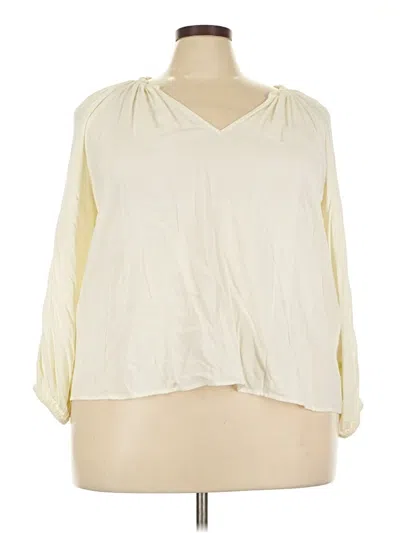 Pre-owned Old Navy 3/4 Sleeve Blouse In White