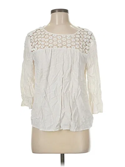 Pre-owned Old Navy 3/4 Sleeve Blouse In White